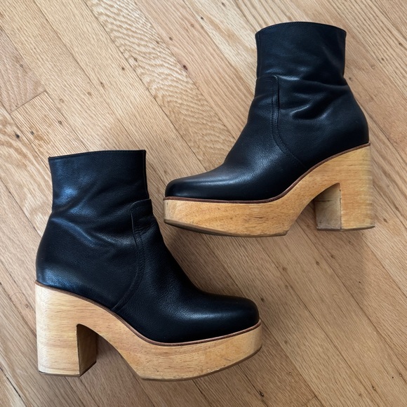 Charlotte Stone Paz Black Leather Heeled Boots